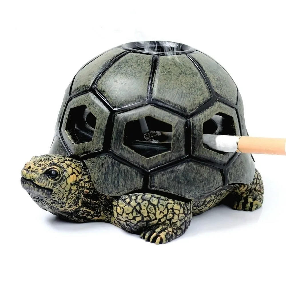 1pcs Cartoon Tortoise Animal Ashtray Creative Turtle Snail Ashtray Crafts Decoration - Цвет: Turtle