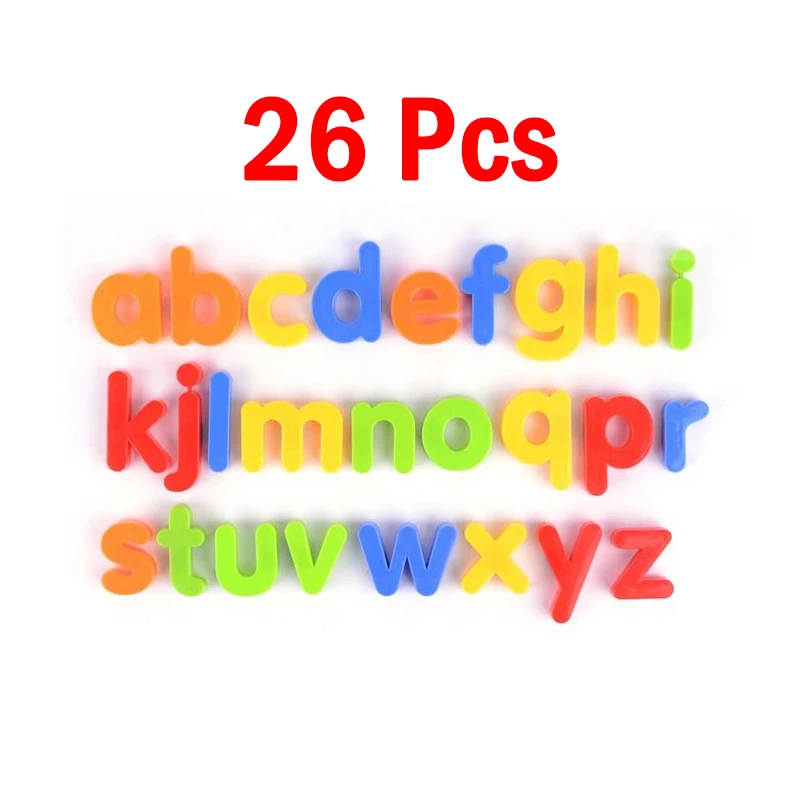 26pcs Magnetic Letter Numbers Alphabet Fridge Magnets Colorful ABC 123 Educational Kids Learning Spelling Counting Education Toy 5