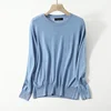 Women's 85% Silk 15% Cashmere Round Neck everyday Long Sleeve Pullover Sweater Top Shirt JN541 ► Photo 2/6