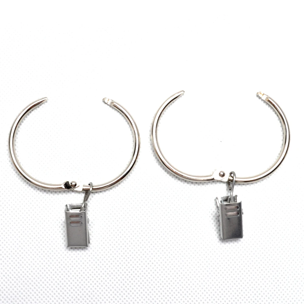 10pcs Rail Drapery Hook Window Accessories Bathroom Flexible Shower Home Living Room Clamps Stainless Steel Curtain Clips Holder
