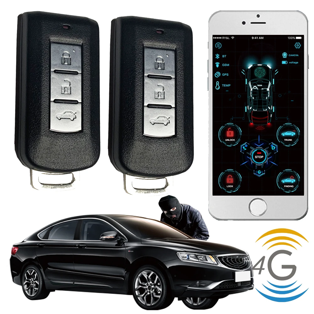 Автосигнализация cardot Smart Pke 4g gps gsm без ключа для запуска двигателя|Охранная