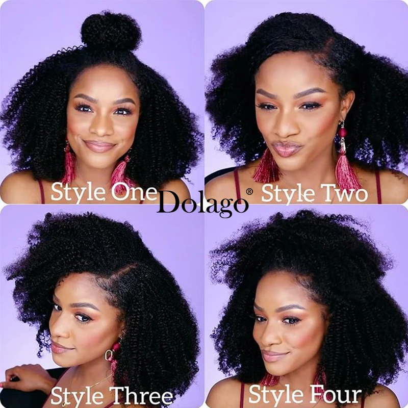Afro Kinky Curly Clip In Human Hair Extensions 4b 4c Brazilian