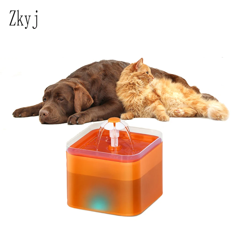 Zkyj Utomatic Cat Fountain Water Drinking Feeder Bowl Pet Dog Cat Water Dispenser Mute Automatic Drinking Fountain Electric USB