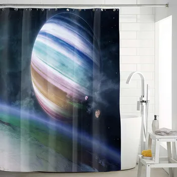 

Earth Mother 3d Shower Curtains Blue Planet Pattern Bathroom Curtain Waterproof Thickened Bath Curtain Customizable