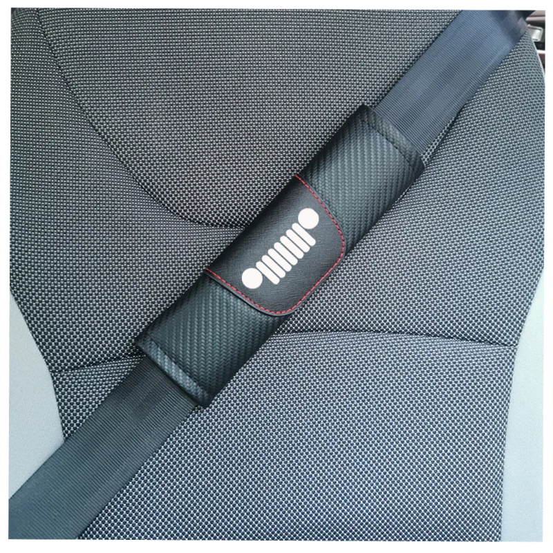 Wall Stickz car Sales 2 Pcs Car Seat Belts Covers Padding Carbon Fiber Leather Belt Shoulder Sleeve fit GMC 