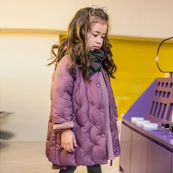 

Down Jacket Mid-Length Baby Girl's down Jacket Children's Eiderdown Outerwear Jacket