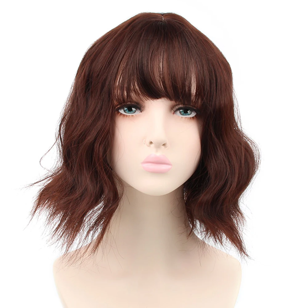 Pageup короткие натуральные волнистые синтетические парики для чернокожих женщин