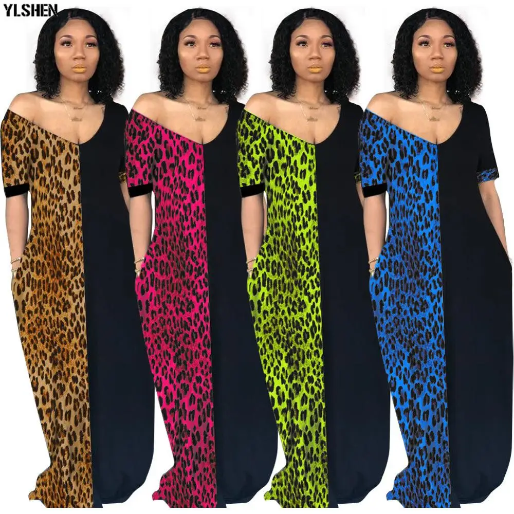 Осенние африканские платья для женщин 2019 новости модный халат длинное платье Леопардовый принт Bazin Vestidos Dashiki вечерние африканские платья