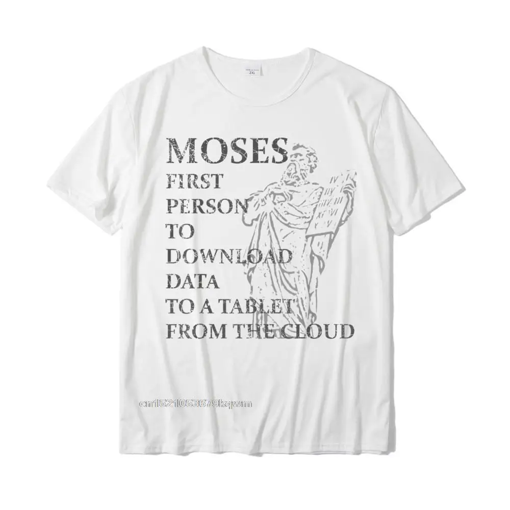 Tops & Tees Tee Shirts Street Mother Day Short Sleeve 100% Cotton Fabric Round Neck Men's Top T-shirts Printed On Slim Fit Funny Moses Shirt Christian Praise Commandments Humor Tee T-Shirt__3895 white