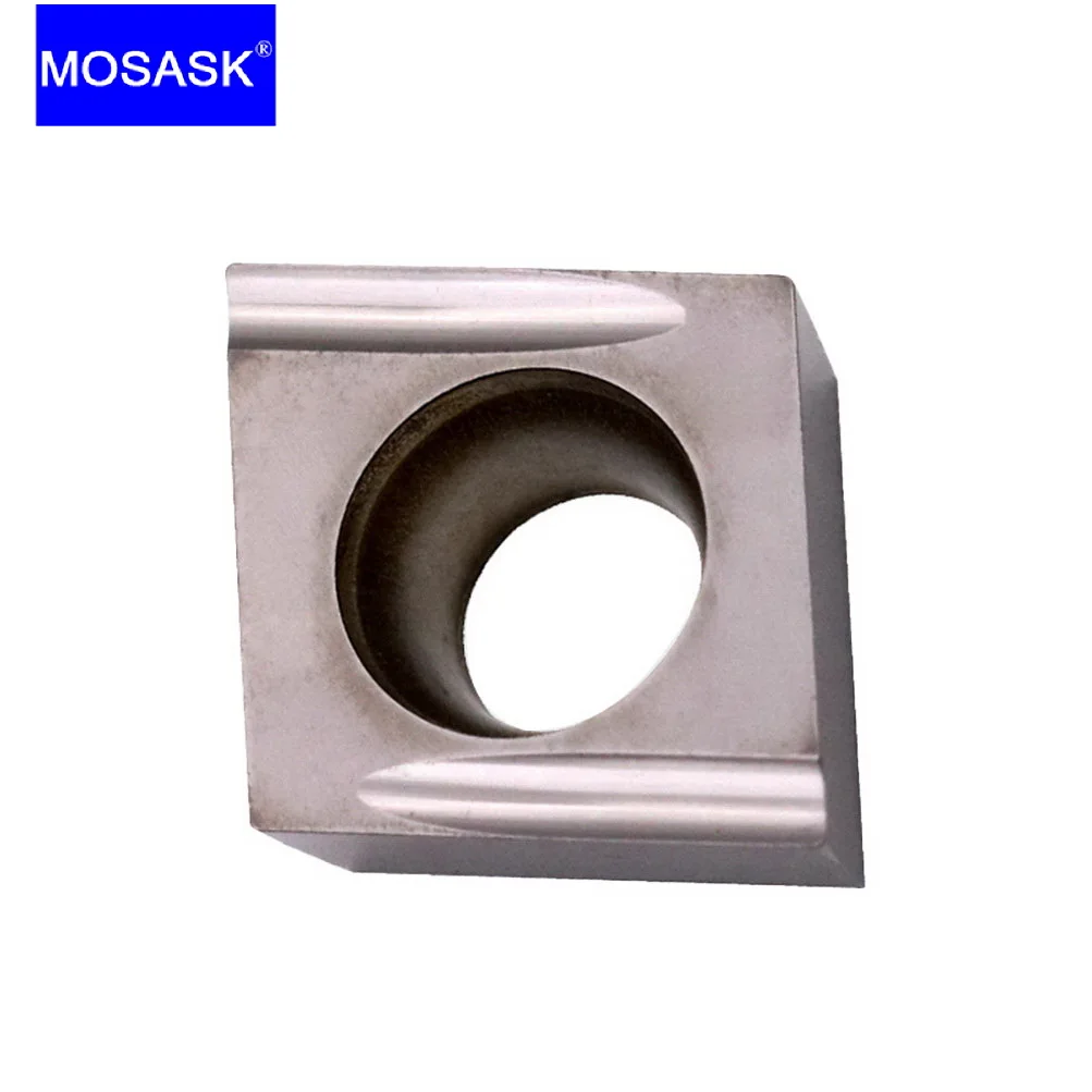 MOSASK 10PCS CCGT EL-U Diamond Shaped Stainless Steel Lathe Tungster Carbide Finish Machining Grinding Insert Cutter