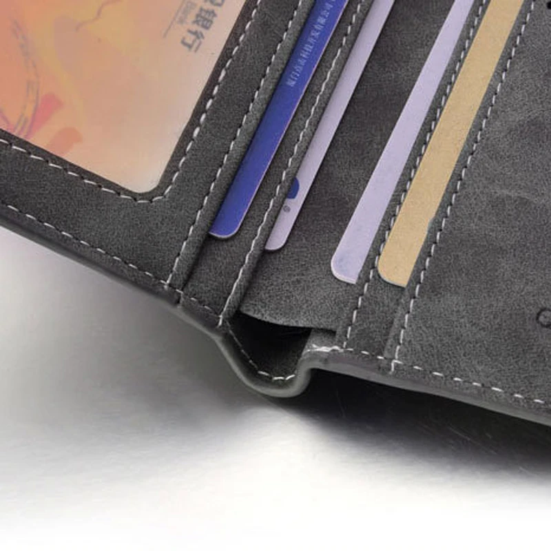 Местный запас Модные мужские деловые мягкие бумажники карман для монет держатель кредитной карты кошелек на молнии