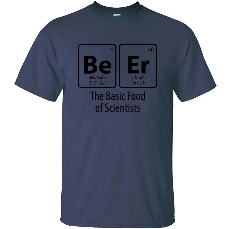 Новинка, модная черная футболка с надписью "Beer-The Basic fedures Of scientics",, Sunlight, нормальная Мужская футболка с круглым воротником, хлопок, хип-хоп