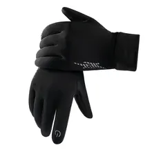 Inverno luvas térmicas tela sensível ao toque das mulheres dos homens luvas pretas para correr ciclismo condução caminhadas ao ar livre luvas de tempo frio mittens