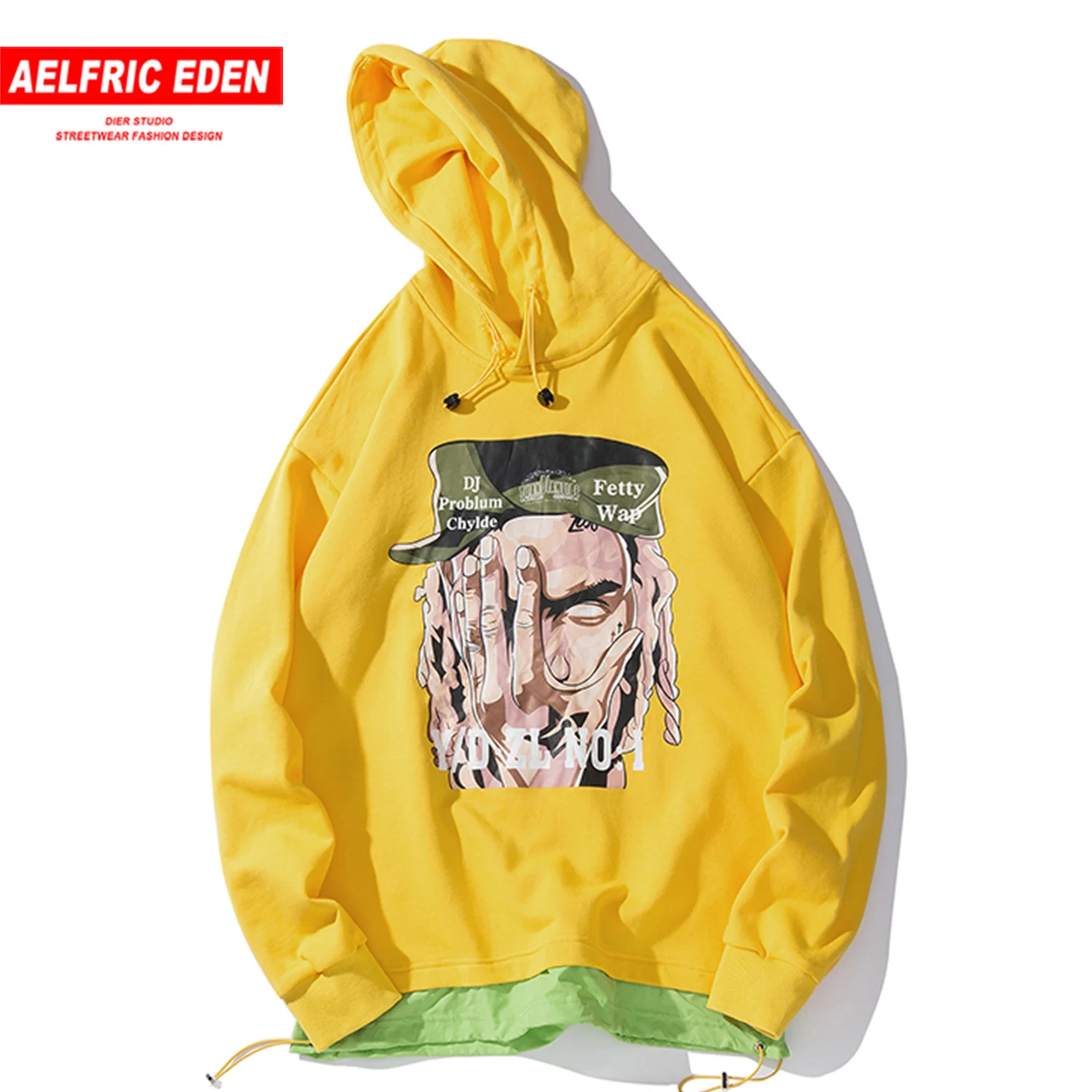 Aelfric Eden Толстовка с принтом лица для мужчин 2019 Повседневный пуловер Мода хип хоп