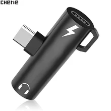 Cherie наушники типа C 3,5 мм Aux адаптер для оneplus Huawei samsung Зарядное устройство USB C разъем ключ аудио сплиттер Audifonos Tipo C