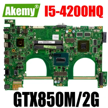 

N550JV Laptop motherboard For Asus VivoBook N550JK N550JX Q550JV G550JK original mainboard I5-4200HQ GTX850M/2G