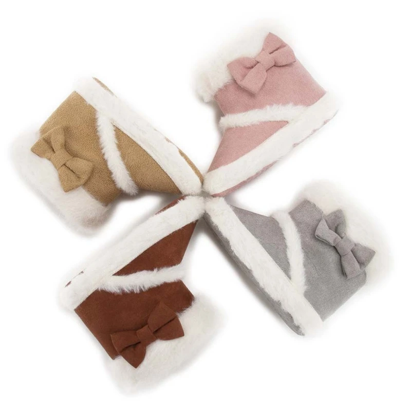 

Infant Booties Toddler Baby Girls Shoes Soft Sole Booty Winter Warm Snow Boots Bowknot Shoes Newborn Footwear for 0-18 Months
