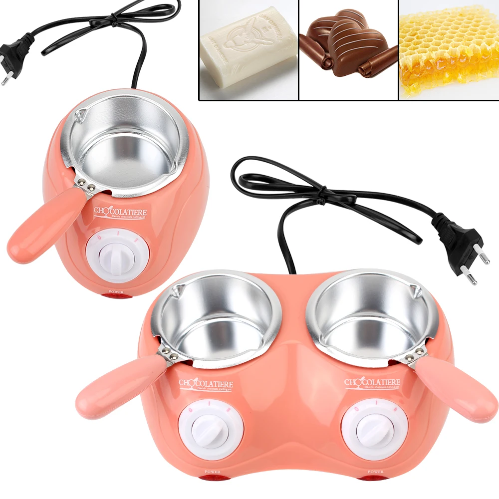 Electric Chocolate Melting Pot DIY Scented Candle Soap Butter Heating Candy Wax With Mold Chocolate Heating Machine Kitchen Tool