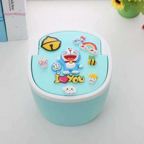Kitty Cat мусорное ведро пластиковое ведро для дома автомобиля Милая Doraemon настольная бумага мусорная корзина пресс стол Мини мусорное ведро мусорный шкаф - Цвет: G