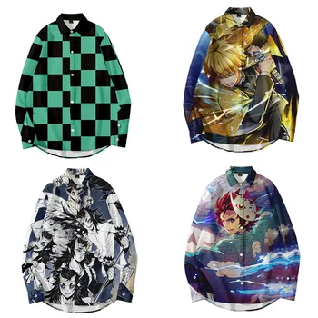 

Demon Slayer: Kimetsu no Yaiba Rengoku Kyoujurou Cosplay Costume Cartoon hip hop street coat casual loose long sleeve shirt