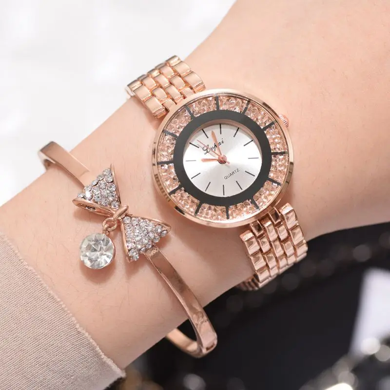 

Ladies Casual Stainless Steel Belt Ball Large Dial Quartz Wrist Watches