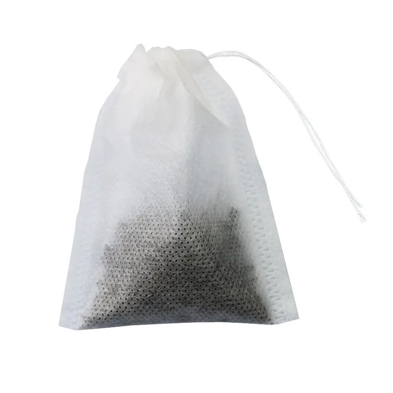 100 шт одноразовые мешки для чая на шнурке мешки для фильтрования чая пустой фильтр Хлопковый мешок для свободного чая