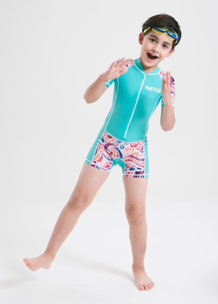 Детский костюм для дайвинга 0,5 мм, брюки с длинными рукавами одежда для подводного плавания для мужчин и женщин, детский купальник, цельный, защита от солнца, Jel