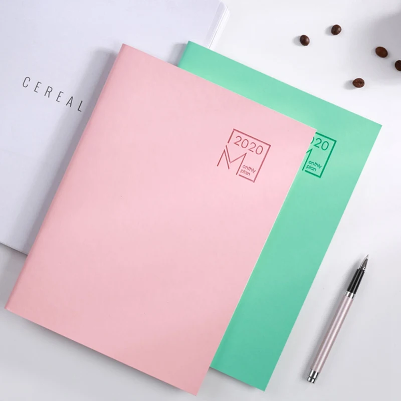 

2019 2020 Cute Faux Leather Monthly Weekly Planner Agenda Organizer Diary Journal Notebook Stationery Gift