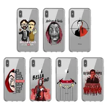 Испанский ТВ серии La Каса де papel Мягкий Силиконовый ТПУ чехол для телефона iPhone 11 Pro MAX 5s se 6 6s Plus 7 8 Plus X XR XS MAX