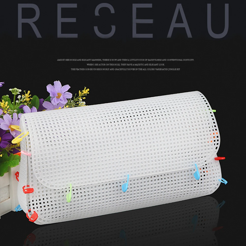 3 Size Auxiliary Knitting & Weaving Plastic Mesh Sheet Chenille Gold