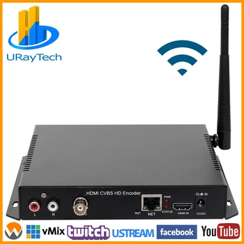 

HDMI + CVBS AV WiFi Encoder HD SD Video Audio Encoder H.264 Hardware IP Encoder Support PAL NTSC For IPTV, Live Stream, Server