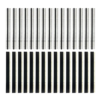 

ABSF 30 Pcs 40 Pin 2.54mm Male & Female Pin headers Plug connector for Arduino Prototype Shield