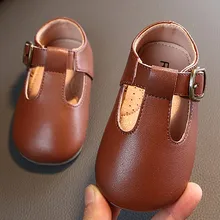 Zapatos de cuero coreano para niños y niñas, calzado individual de fondo suave, zapatos de princesa de niña pequeña