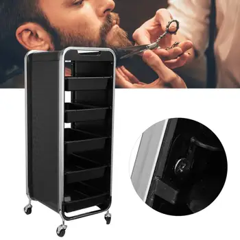 

Hairdressing Supplies 6 Layers Hair Salon Instrument Storage Cart Trolley Beauty Tools Rack with Wheels Hair Salon Accessories