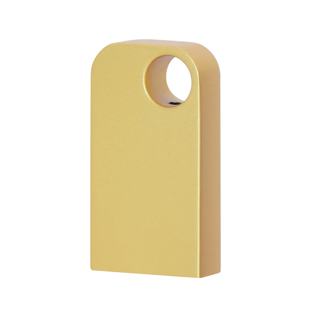 Gold USB 2.0 Супер мини металлический USB флеш-накопитель 2,0, 4 ГБ, 8 ГБ, 16 ГБ, 32 ГБ, микро флеш-накопитель, USB флеш-накопитель, флешка с логотипом на заказ, бизнес - Цвет: Gold USB 2.0