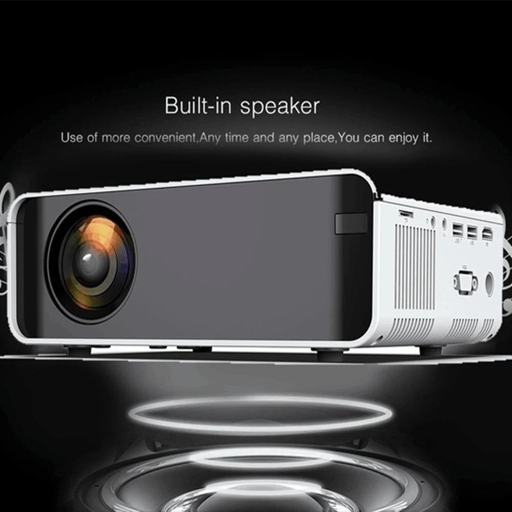 

W80 HD Home Projector HDMI/AV/USB/SD/VGA Support Dolby Sound 1+8G Android 6.0 For HD Projector Home Theater Cinema Movies Party