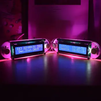 

Candlelight Effect LCD1602 Vibration Clock DIY Kit Electronic Learning Gift