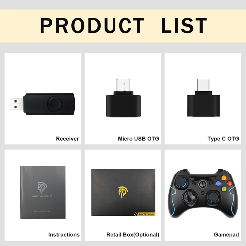 Джойстик беспроводной 2 4G для ПК Windows PS3 ТВ приставки смартфонов на Android|Геймпады| |