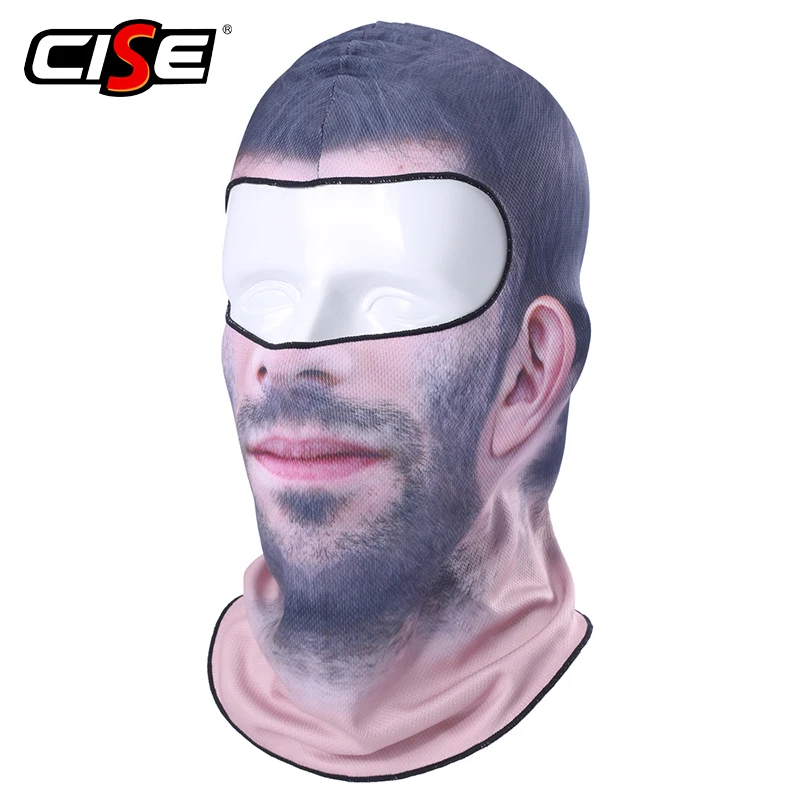 3D клоун борода Мужская мотоциклетная Балаклава полная маска для лица шлем лайнер