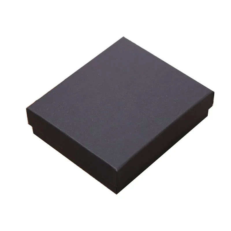 12x14x4cm Высокое качество, черный органайзер для ювелирных изделий, коробка для хранения бумажника, Подарочная коробка из крафт-бумаги, вечерние, рождественские подарки, 2 размера - Цвет: 12x14x4cm