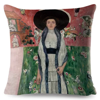 

Gustav Klimt Cushion Cover Painting Pillow Covers Couple Throw Pillow Cover Sofa Decor 45x45 Chair Decor Christmas Decoration