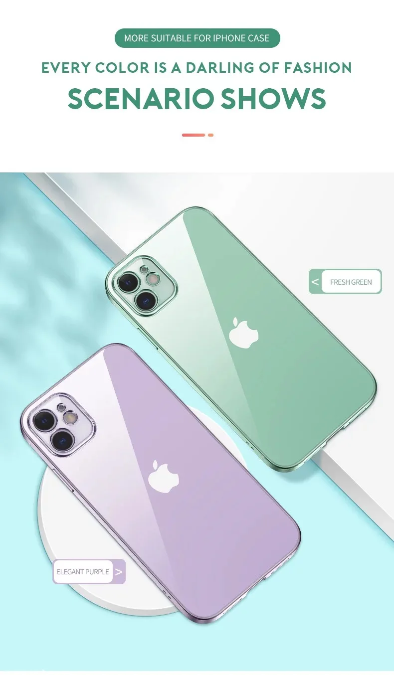 YTD Soft TPU Phone Case For iPhone 11 12 13 Pro Max Mini XS Max XR X XS 7 8 Plus SE 2020 Clear Back Cover best case for iphone 12 pro max