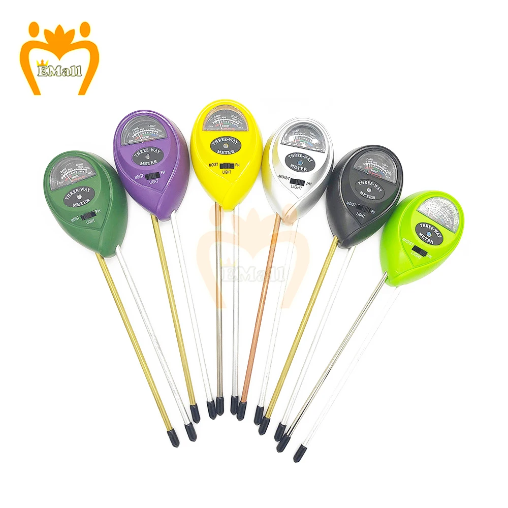 3 in1 Soil Water Moisture PH Meter Acidity Humidity Sunlight Light PH Test Garden Plants Flowers Moist Tester Testing Instrument