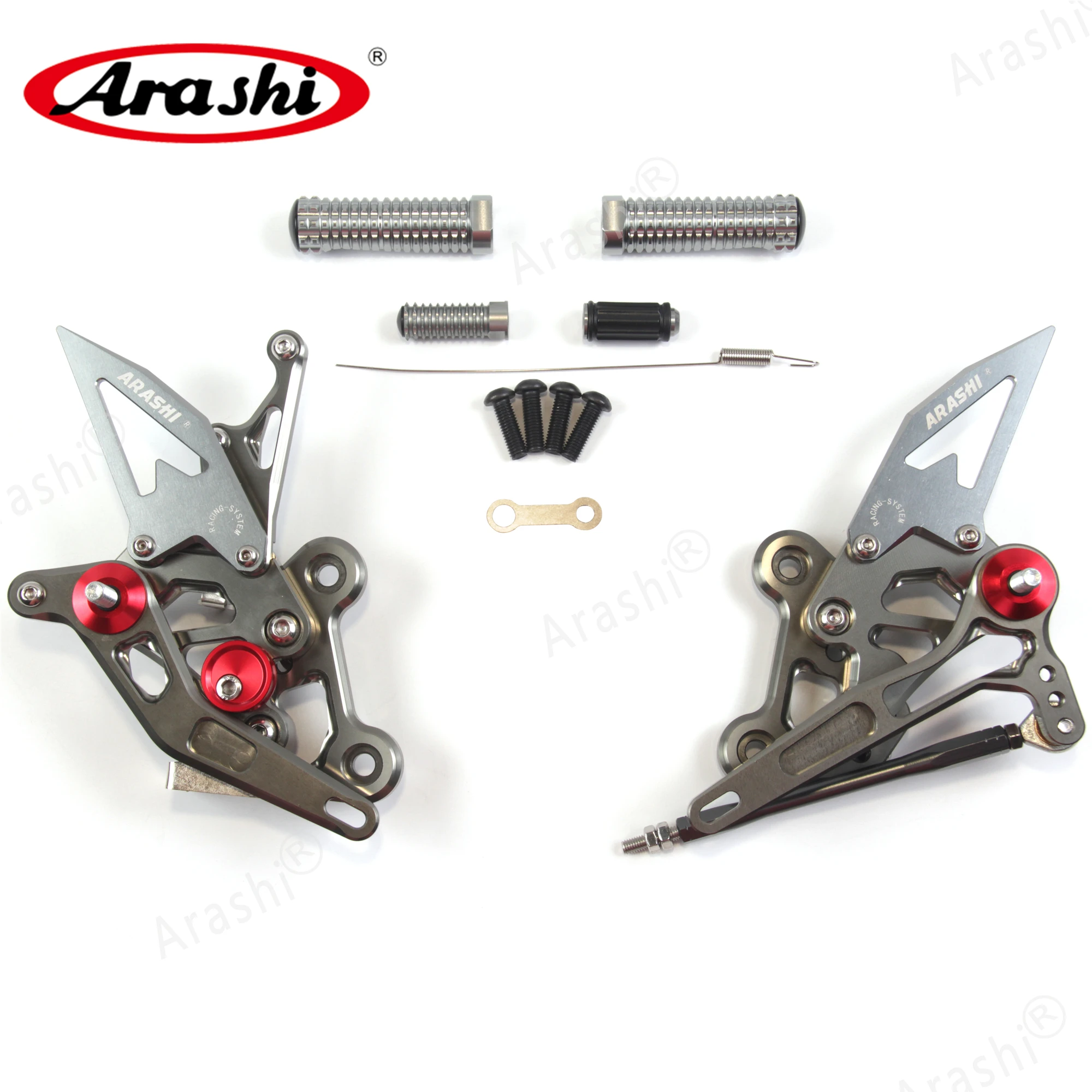 Араши Rider Rearset для SUZUKI GSXS750- Регулируемые подножки GSX-S750, 15, 16, 17, GSR750