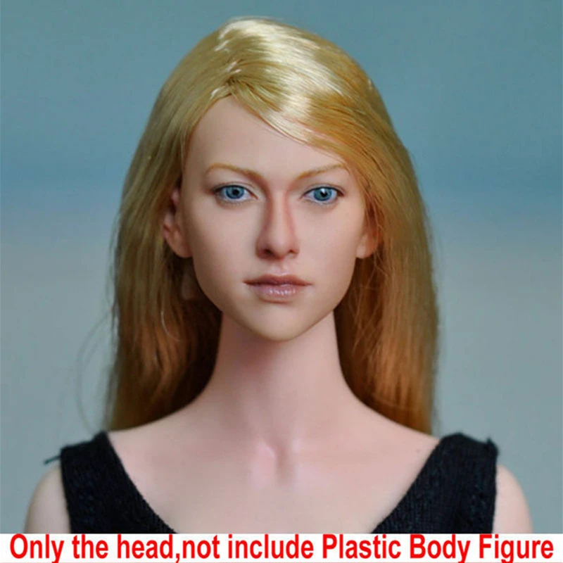 1:6 аксессуары kumik Blone Hair Girl Head Резная Голова скульптурная фигурка голова модель окрашенная Ver. Головка KM048_NP