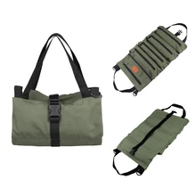 Sac de rangement d'outils, toile étanche, pochette à cinq grilles, sac à main roulant pour outils, clé, tournevis, pince à douille, sac de rangement