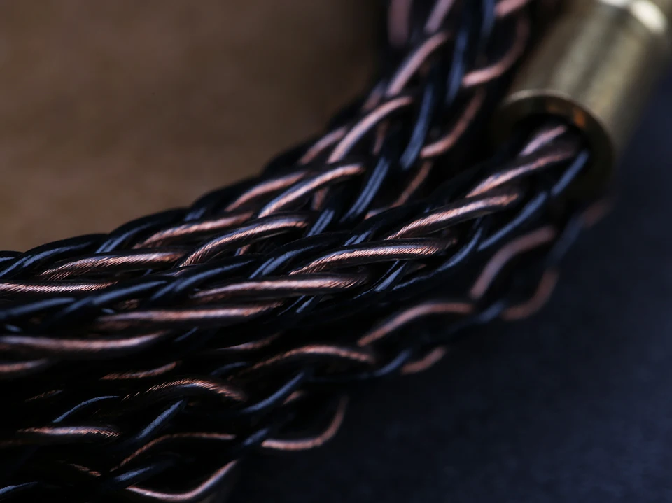 OPENHEART 8 Core Cable for Headphone 1 to 2 jack 3.5/2.5/4.4mm Balance Upgrade Replacement Silver Cables 1.4m Personality