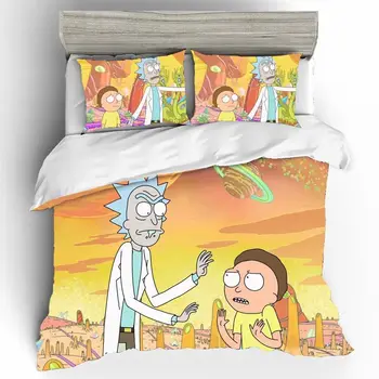 

Rick And Morty Bedding Sets Cotton Duvets And Linen Sets King Size Bedding Set Duvet Cover Bed Sheets Pillowcases Bed Linen Home