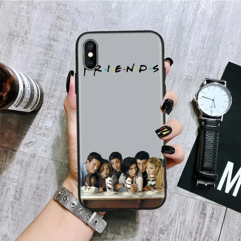 С героями телесериала «друзья» черный чехол для телефона Apple IPhone 11 Pro XS MAX XR 7 8 6 6S Plus X 10 Ten 5 5S SE Coque Shell - Цвет: BA212-3