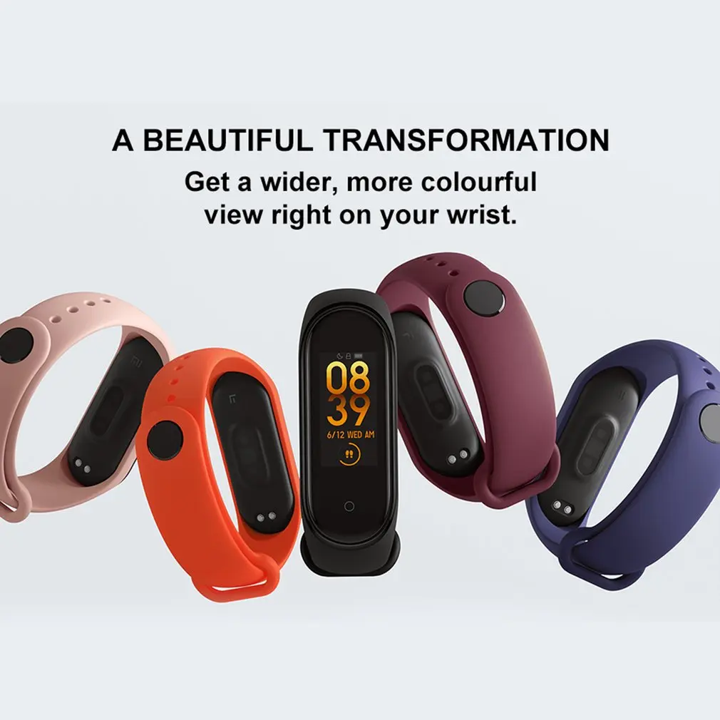 Xiaomi mi смарт-браслет 4 цветной AMOLED экран mi Band 4 Smartband фитнес-браслет Bluetooth водонепроницаемый смарт-браслет